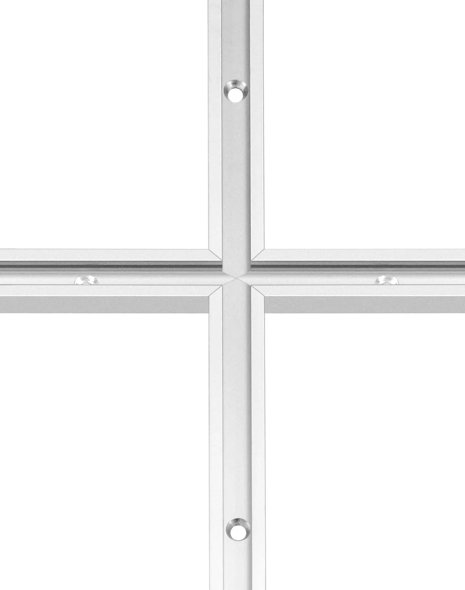 QWORK Aluminum T Track 48 Inch - 8 Pack | Universal Double Cut Profile for Woodworking Fixtures - view 3