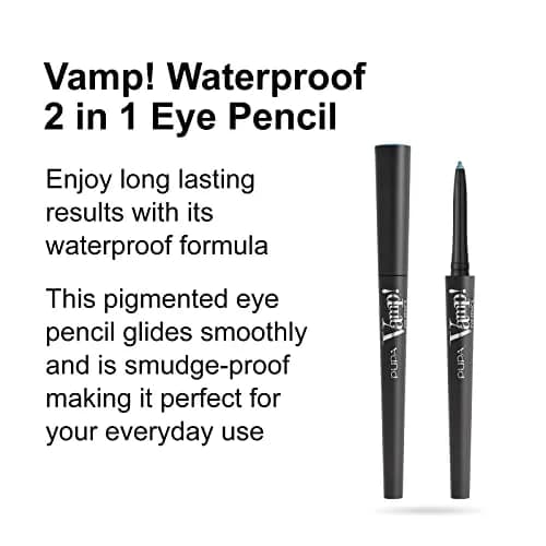 Pupa Milano Vamp! Waterproof Eye Pencil 304 Magnetic Emerald | Long Lasting, Smudge & Waterproof Formula thumbnail 2