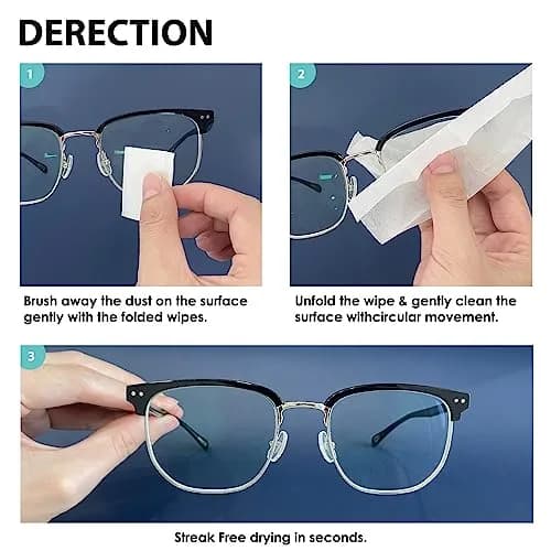 Wowflash Pre-Moistened Lens Wipes for Eyeglasses, 400 Count | Ammonia-Free, Streak-Free Cleaning thumbnail 6