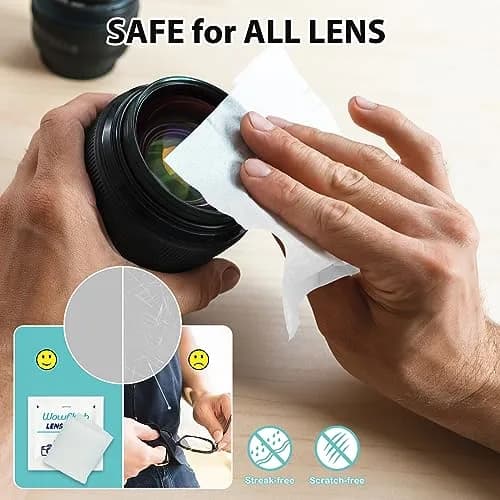 Wowflash Pre-Moistened Lens Wipes for Eyeglasses, 400 Count | Ammonia-Free, Streak-Free Cleaning thumbnail 3