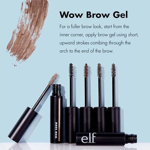 e.l.f. Wow Brow Gel Taupe | Fiber-Infused | 0.12 Ounce Pack of 2 for Natural, Voluminous Brows in India thumbnail 2