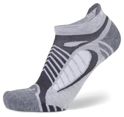 Balega Unisex Ultralight No Show Socks Grey/White S | Breathable, Moisture-Wicking Running Socks thumbnail 1