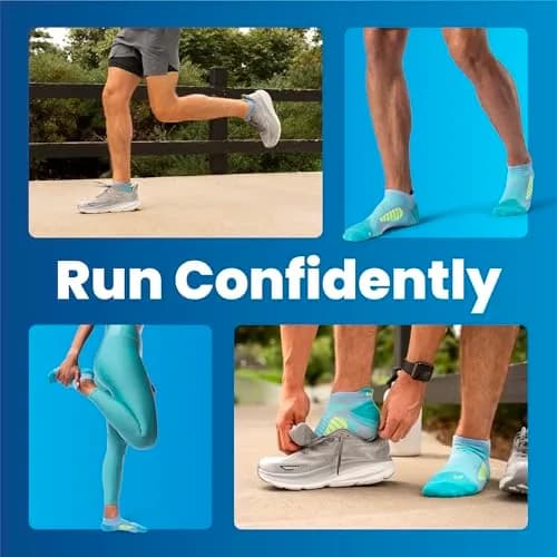 Balega Unisex Ultralight No Show Socks Grey/White S | Breathable, Moisture-Wicking Running Socks thumbnail 7