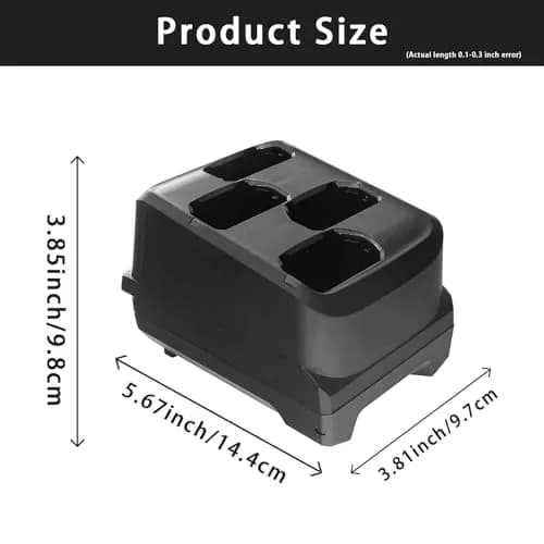 CARPSDZY 4-Slot Battery Charging Cradle Kit with Power Supply for Zebra MC3200 MC3300 Barcode Scanners | Safe Stable Charger thumbnail 4
