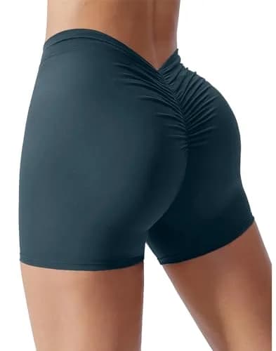 YWBIN Womens High Waisted Yoga Shorts | Butt Lifting, Navy Blue, 3.5-inch Inner Seam thumbnail 1