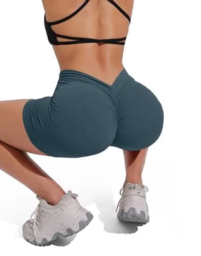 YWBIN Womens High Waisted Yoga Shorts | Butt Lifting, Navy Blue, 3.5-inch Inner Seam thumbnail 5