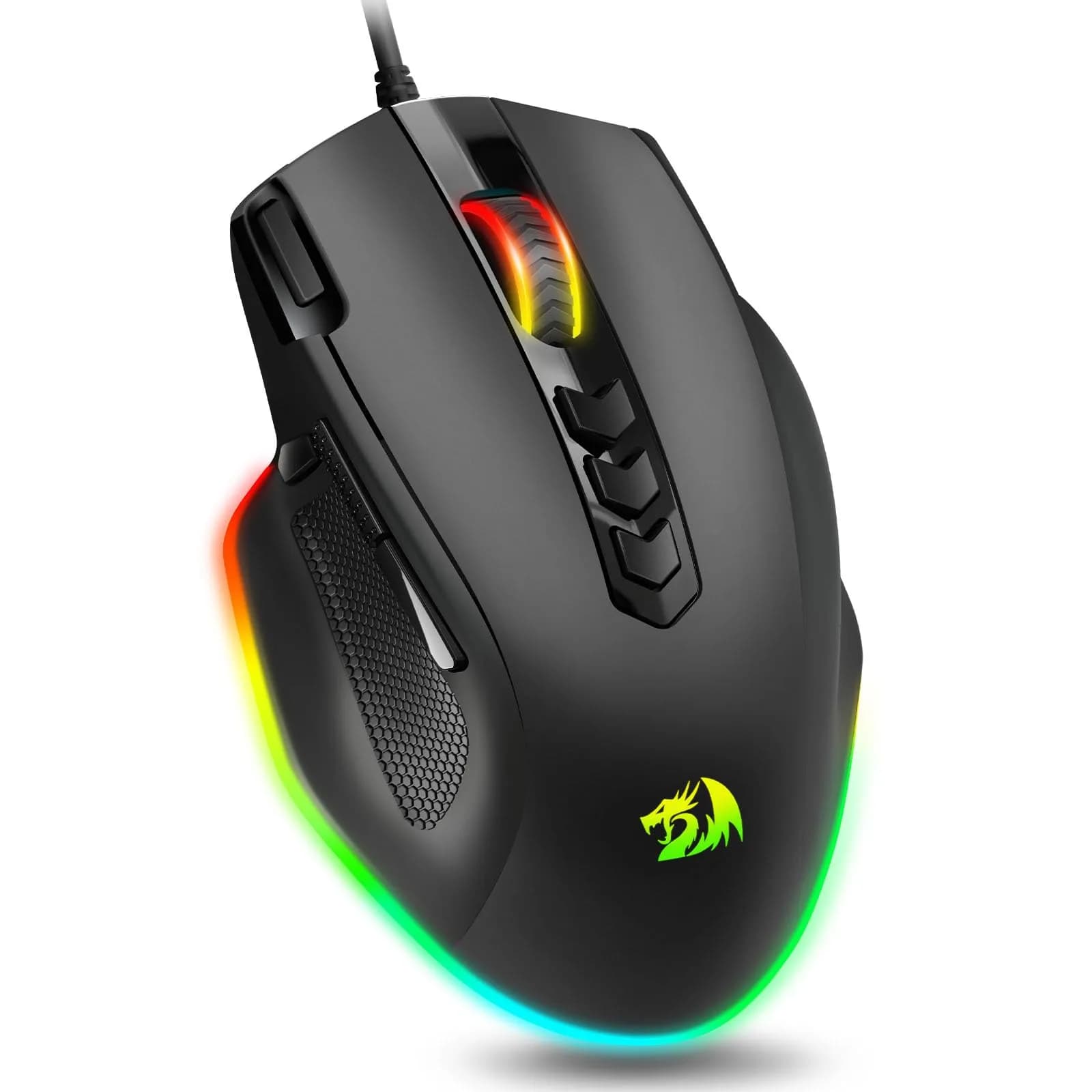 Redragon M614 Wired Gaming Mouse | Up to 8000 DPI, RGB Backlit, 11 Programmable Buttons, Ergonomic Design