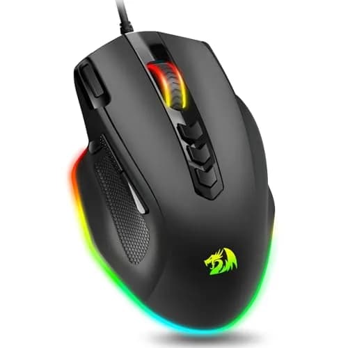 Redragon M614 Wired Gaming Mouse | Up to 8000 DPI, RGB Backlit, 11 Programmable Buttons, Ergonomic Design thumbnail 1