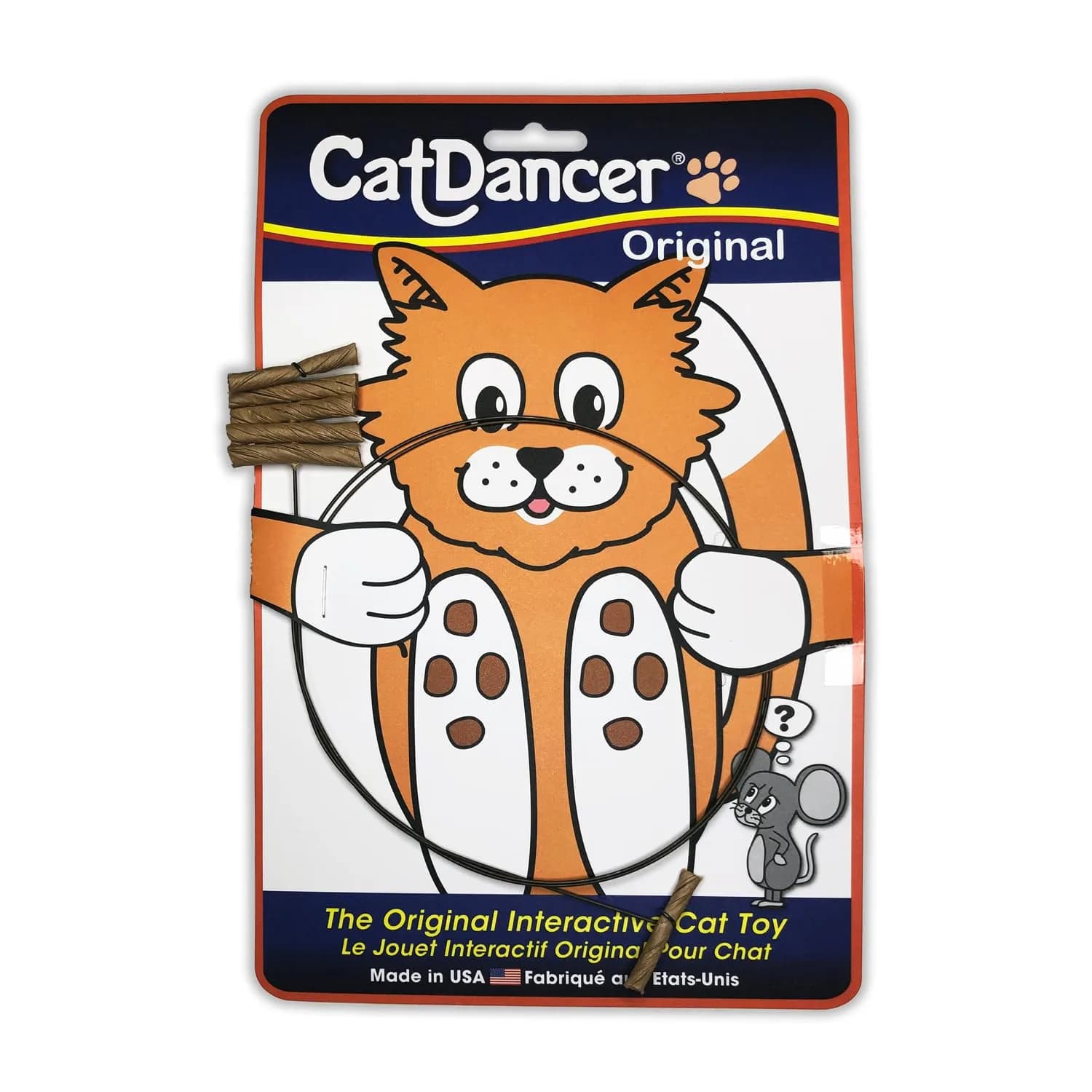 Cat Dancer Interactive Cat Toy 2-Pack | Engaging Paper Roll on 30-Inch Steel Wire for Playful Cats