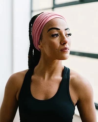 AQOKKA Extra Wide Turban Headbands for Women Large Non Slip Boho Elastic Hairband Twisted Knot Accessories | 4 Count (Pack of 1) thumbnail 5