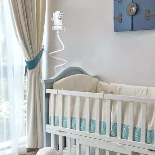 Derebir Flexible Baby Camera Mount Holder for Infant Optics DXR-8/DXR-8 PRO, 85 cm (33.4 inch) | Secure Crib Clamp for Clear Viewing thumbnail 4