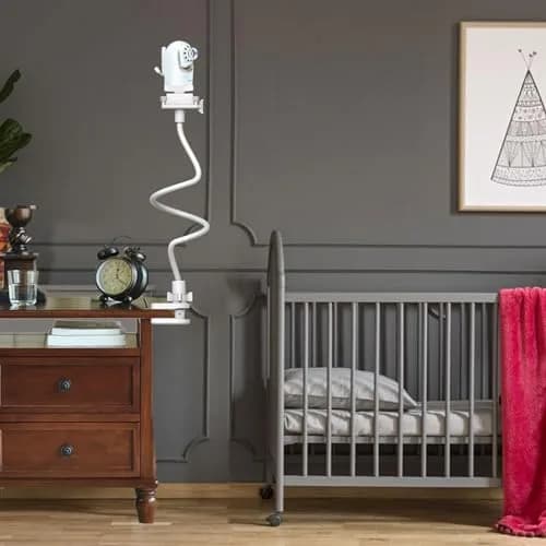 Derebir Flexible Baby Camera Mount Holder for Infant Optics DXR-8/DXR-8 PRO, 85 cm (33.4 inch) | Secure Crib Clamp for Clear Viewing thumbnail 5