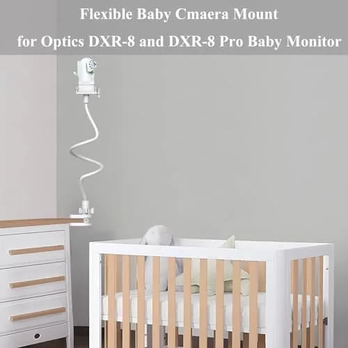 Derebir Flexible Baby Camera Mount Holder for Infant Optics DXR-8/DXR-8 PRO, 85 cm (33.4 inch) | Secure Crib Clamp for Clear Viewing thumbnail 6