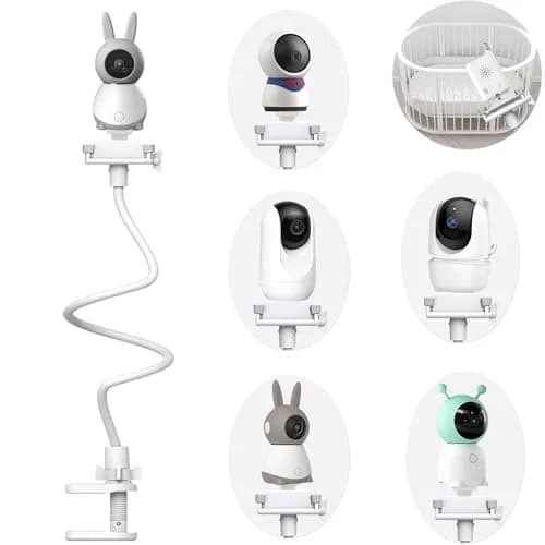 Derebir Flexible Baby Monitor Mount Stand 85.7 cm (33.75 inches) | Secure Crib Clamp for Clearer Views thumbnail 1