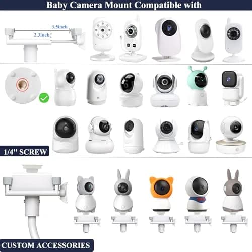 Derebir Flexible Baby Monitor Mount Stand 85.7 cm (33.75 inches) | Secure Crib Clamp for Clearer Views thumbnail 2