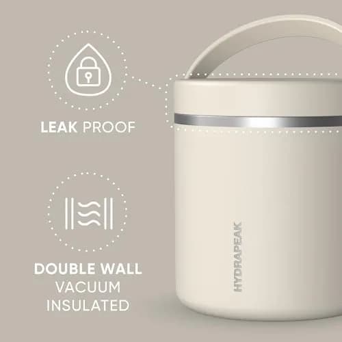 Hydrapeak 25oz Stainless Steel Vacuum Insulated Food Jar | Kids Jar for Hot Food and Cold Food, Wide Mouth Leak-Proof Soup Jar for Adults, 709ml (25 Fl Oz) thumbnail 2