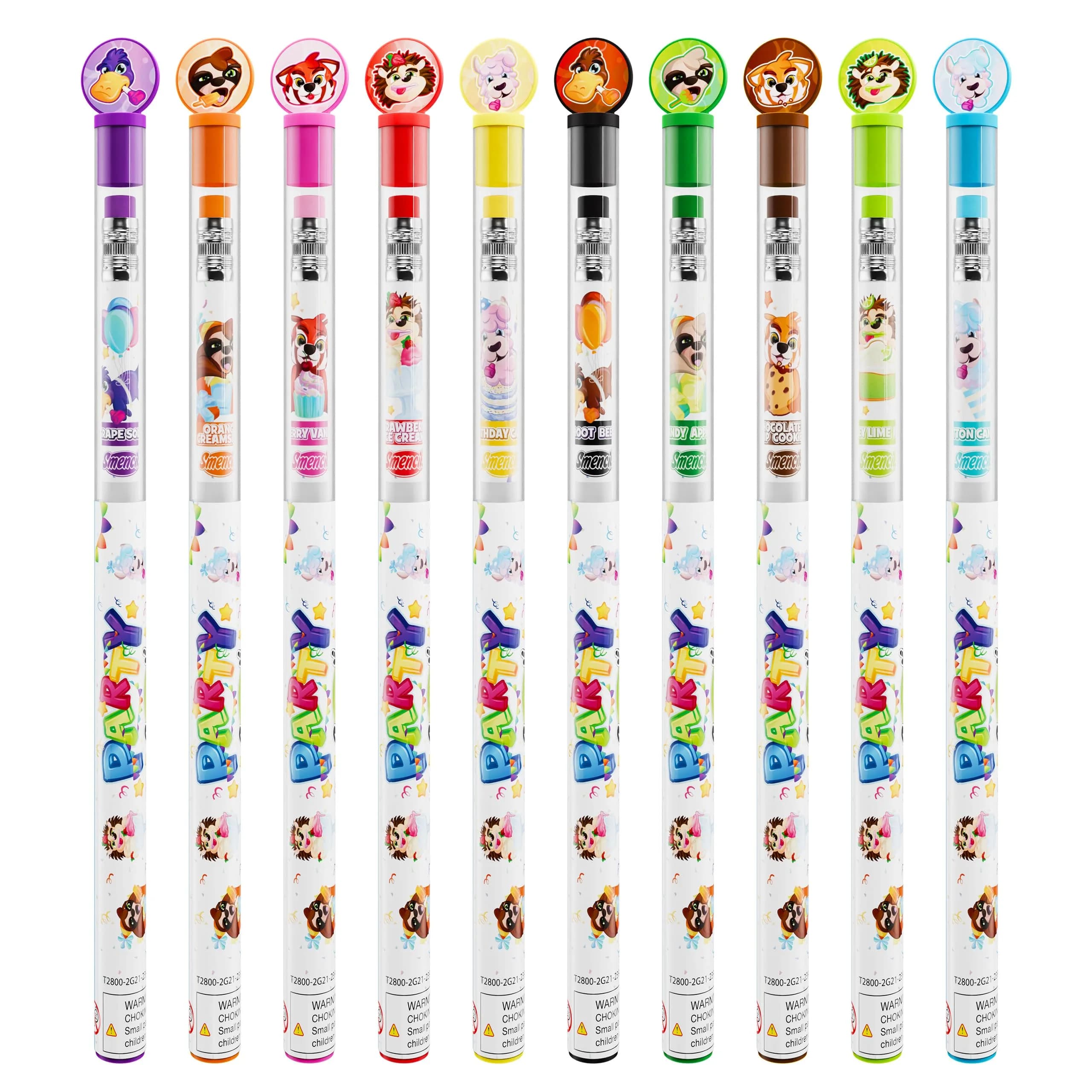 Scentco Party Smencils - Patented Gourmet Scented Graphite HB #2 Pencils, 10 Count | Recycled Newspaper, 2-Year Scent Guarantee - view 5