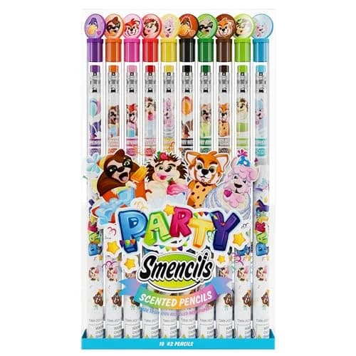 Scentco Party Smencils - Patented Gourmet Scented Graphite HB #2 Pencils, 10 Count | Recycled Newspaper, 2-Year Scent Guarantee thumbnail 2