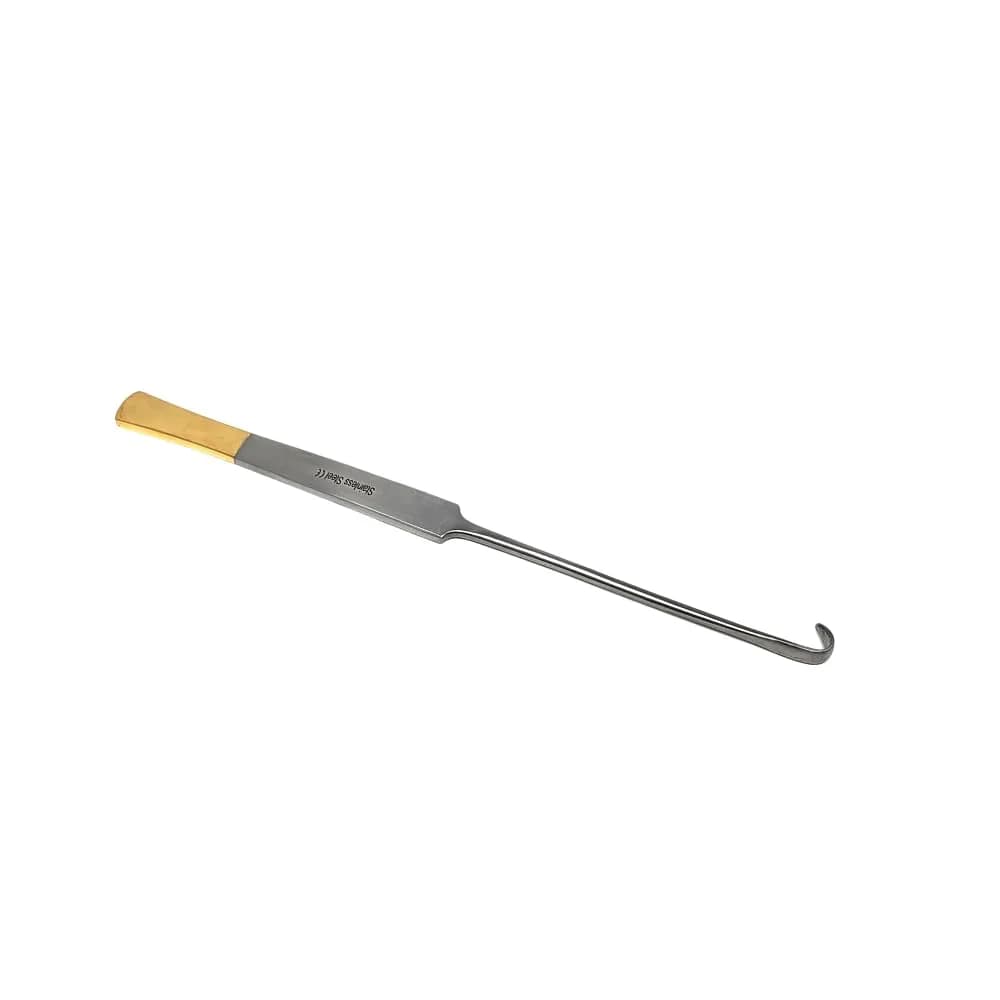 HIGH TECH INSTRUMENTS Snook Hook 8" Veterinary Surgical Instruments Gold Handle Ends | Stainless Steel, Reusable, Autoclavable