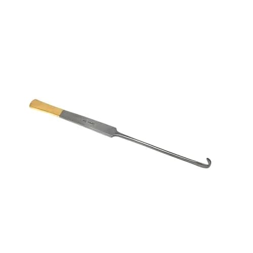 HIGH TECH INSTRUMENTS Snook Hook 8" Veterinary Surgical Instruments Gold Handle Ends | Stainless Steel, Reusable, Autoclavable thumbnail 1