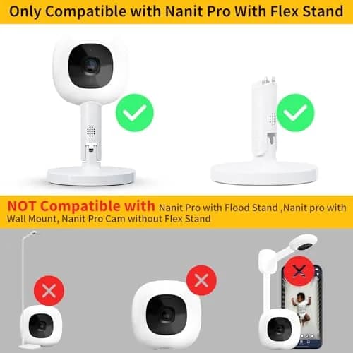 iTODOS Baby Monitor Mount Compatible with Nanit Pro & Flex Stand 8in Flexible Arm | Portable & Sturdy thumbnail 2