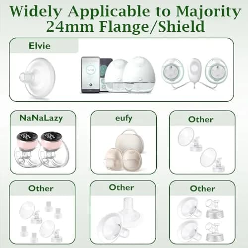 IVARONAL Flange Inserts 21mm | Compatible with Most Breast Pumps, Reduce 24mm Tunnel, Food-Grade Silicone, 6PCS thumbnail 3