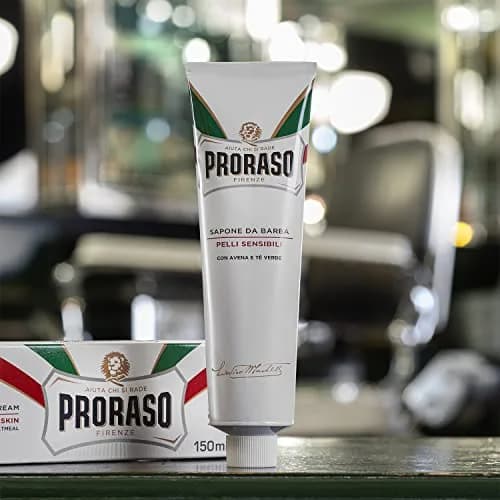Proraso Shaving Cream Oatmeal & Green Tea 300ml (10.2 Fl Oz) | Nourishing & Gentle Formula for Sensitive Skin thumbnail 6