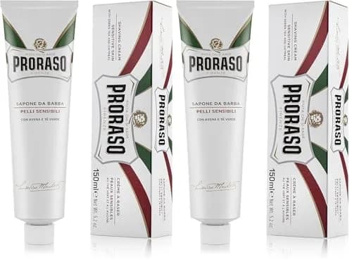 Proraso Shaving Cream Oatmeal & Green Tea 300ml (10.2 Fl Oz) | Nourishing & Gentle Formula for Sensitive Skin thumbnail 1