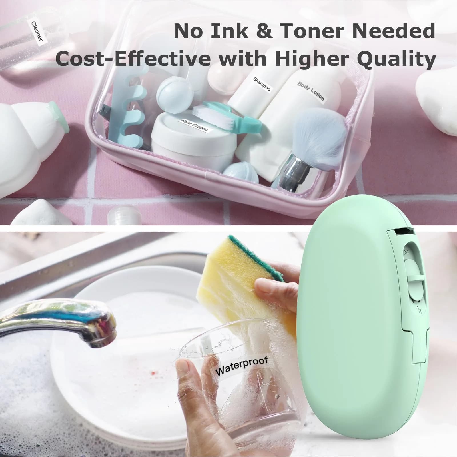 SUPVAN E10 Bluetooth Label Maker Machine with 3 Tapes, Green | Portable Thermal Printer - view 7