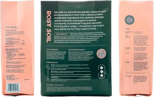 Rosy Soil Cactus & Succulent Potting Mix, 4 Quarts | Organic, Fast Draining, Peat-Free, Root Boosting thumbnail 9