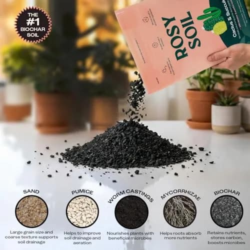 Rosy Soil Cactus & Succulent Potting Mix, 4 Quarts | Organic, Fast Draining, Peat-Free, Root Boosting thumbnail 4