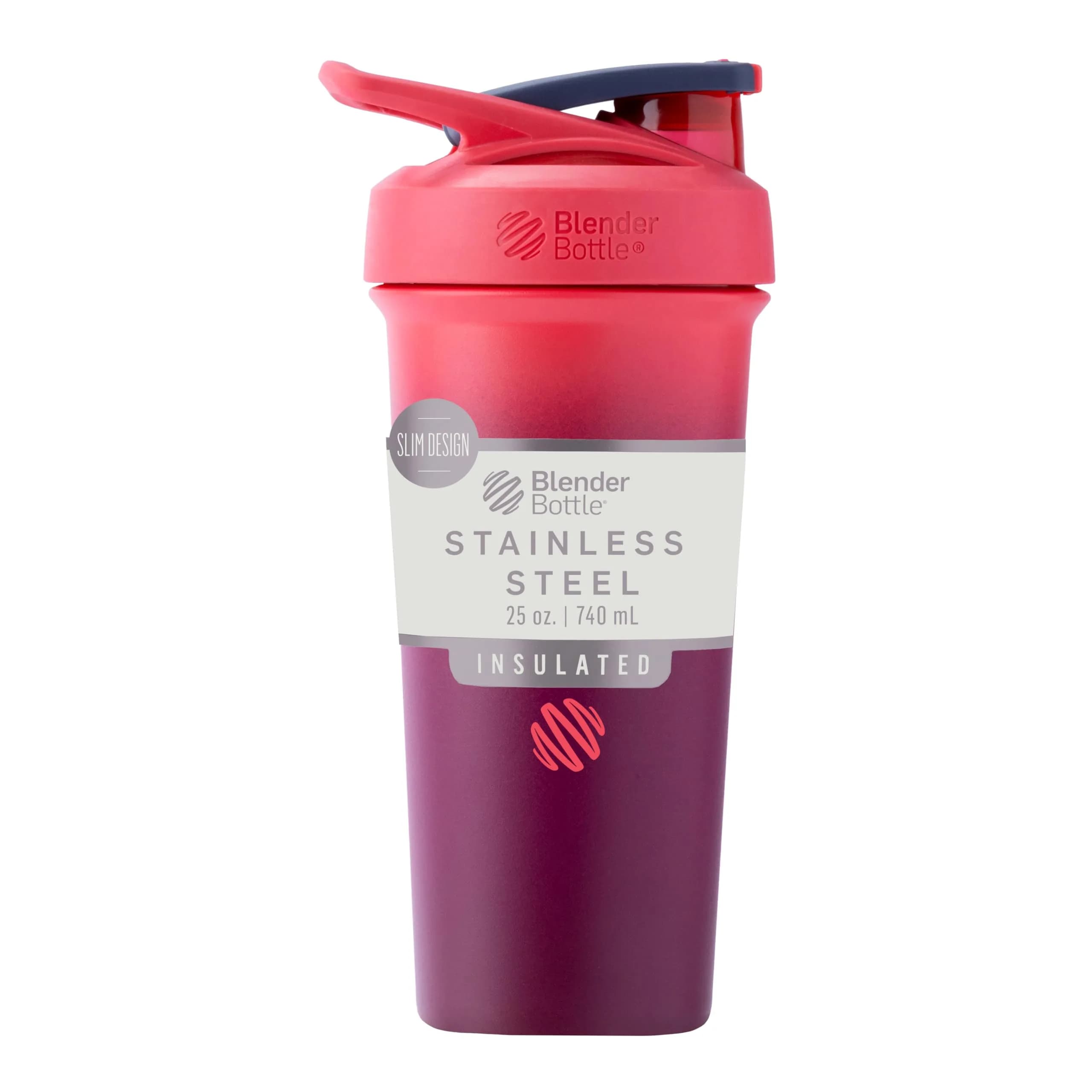 BlenderBottle Sport Sleek Stainless Steel Shaker Bottle 740ml (25 oz) | Keeps Drinks Cold 24 Hours - main product image