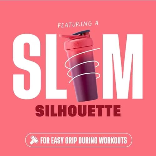 BlenderBottle Sport Sleek Stainless Steel Shaker Bottle 740ml (25 oz) | Keeps Drinks Cold 24 Hours thumbnail 7