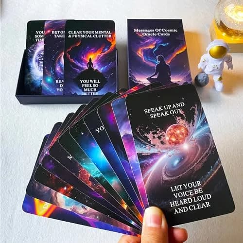 Qcsdckot Higher Self Messages Oracle Deck, Cosmic Oracle Cards, Positive Affirmations Cards Help You Create Your Best Life thumbnail 1