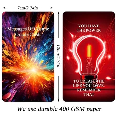 Qcsdckot Higher Self Messages Oracle Deck, Cosmic Oracle Cards, Positive Affirmations Cards Help You Create Your Best Life thumbnail 6