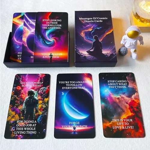 Qcsdckot Higher Self Messages Oracle Deck, Cosmic Oracle Cards, Positive Affirmations Cards Help You Create Your Best Life thumbnail 2