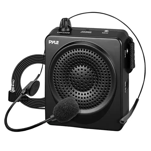 Pyle Portable Voice Amplifier 50W with Headset Mic | Rechargeable Battery, 8+ Hrs Use thumbnail 1