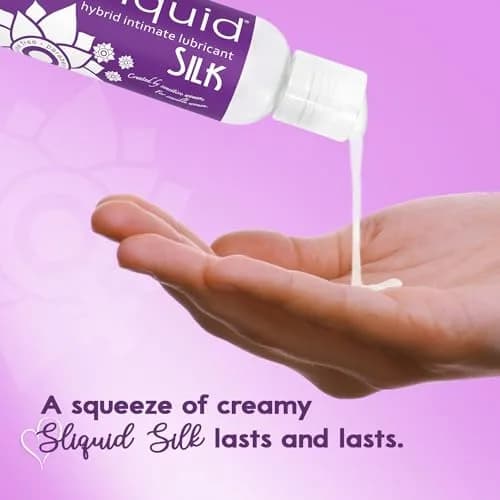 Sliquid Silk Hybrid Intimate Lubricant 59ml (2 Fl Oz) | Natural Feeling Long-Lasting Glide thumbnail 4