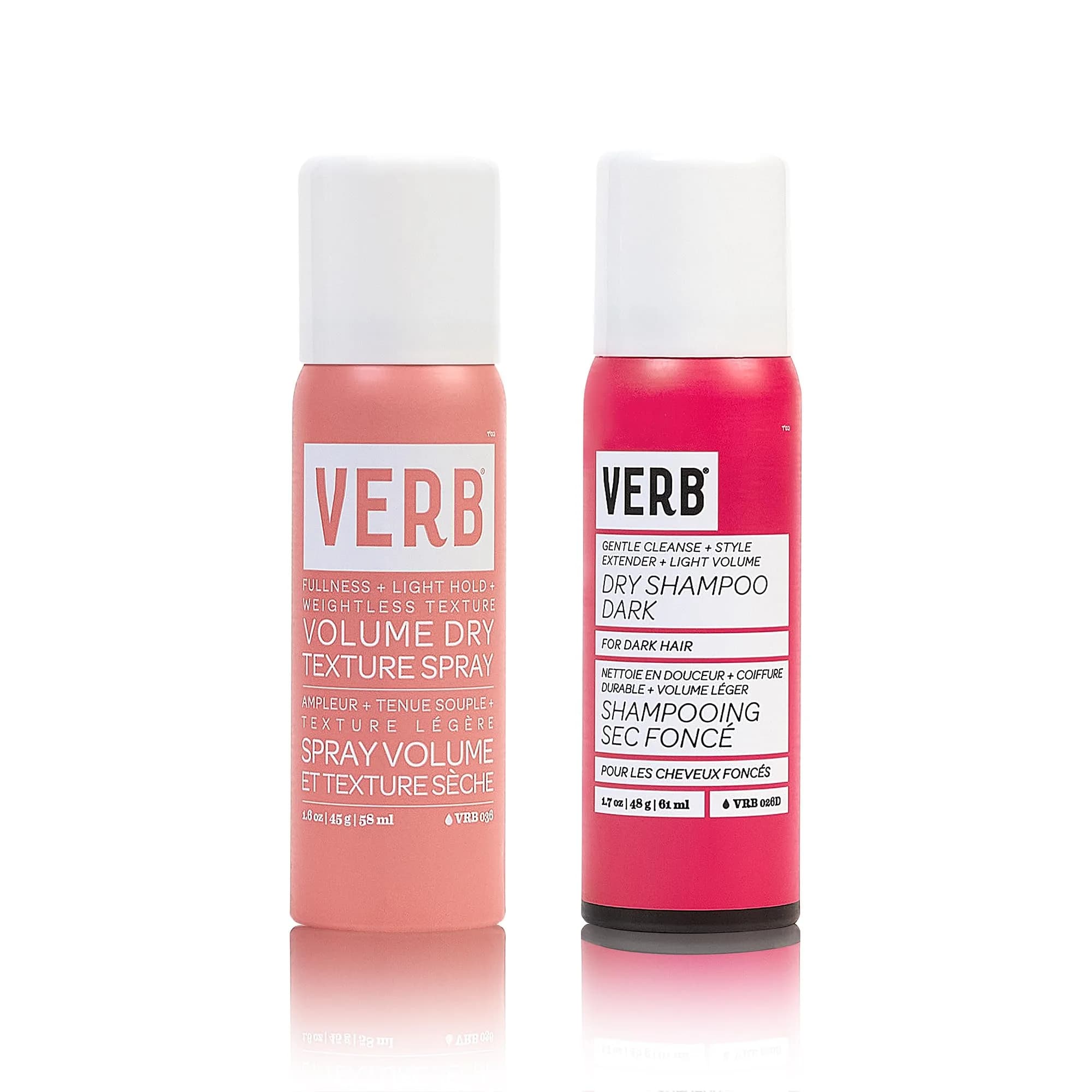VERB Dry Shampoo Dark & Volume Dry Texture Spray Duo 1.60 Fl Oz (Pack of 2) | Light Hold, Adds Texture & Body - main product image