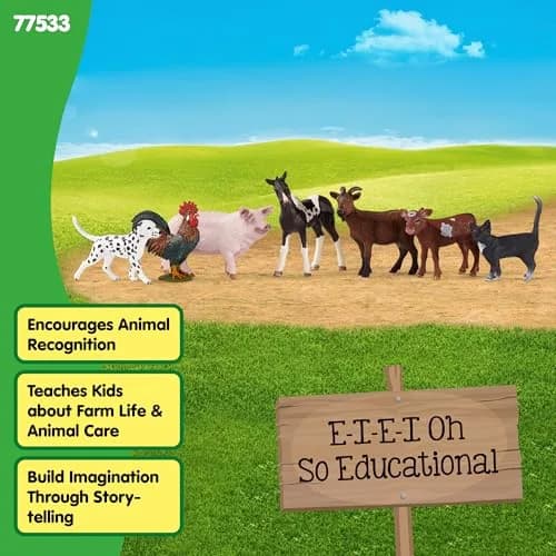 Schleich Farm World 7-Piece Farm Animal Playset 2.27 kg (5 lb) | Realistic Educational Toy Figures for Kids Ages 3+ thumbnail 6