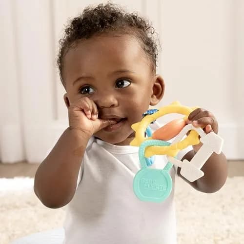 BEBÉ FUERTE Strong & Sunny Clip On Stroller Toy for Infants | Bilingual Developmental Baby Teething Toy thumbnail 5