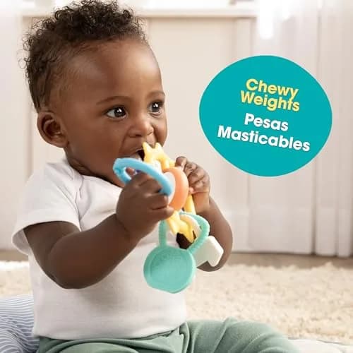 BEBÉ FUERTE Strong & Sunny Clip On Stroller Toy for Infants | Bilingual Developmental Baby Teething Toy thumbnail 3
