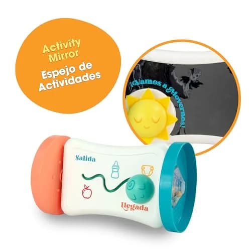BEBÉ FUERTE Marathon Maze 2-in-1 Activity Mirror | Sensory & Bilingual Baby Toy for 3+ Months thumbnail 2