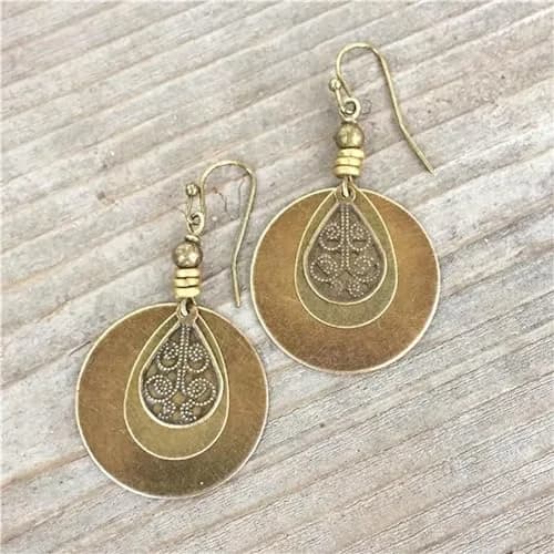MALOYANVE Bohemian Dangle Earrings for Women, 6cm (2.36 inches) | Handmade Antique Ethnic Jewelry thumbnail 4