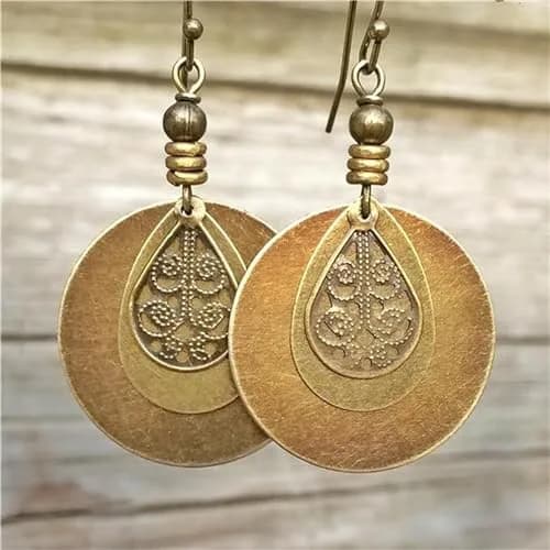 MALOYANVE Bohemian Dangle Earrings for Women, 6cm (2.36 inches) | Handmade Antique Ethnic Jewelry thumbnail 6