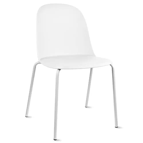 2xhome Modern Stackable Armless Dining Chair | Plastic Shell Seat with Metal Legs | Indoor or Outdoor Use thumbnail 1