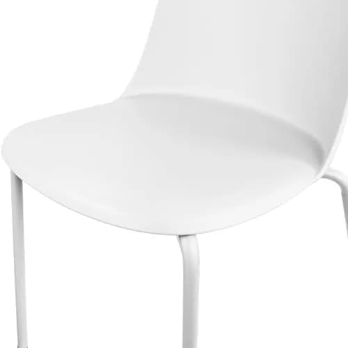 2xhome Modern Stackable Armless Dining Chair | Plastic Shell Seat with Metal Legs | Indoor or Outdoor Use thumbnail 6