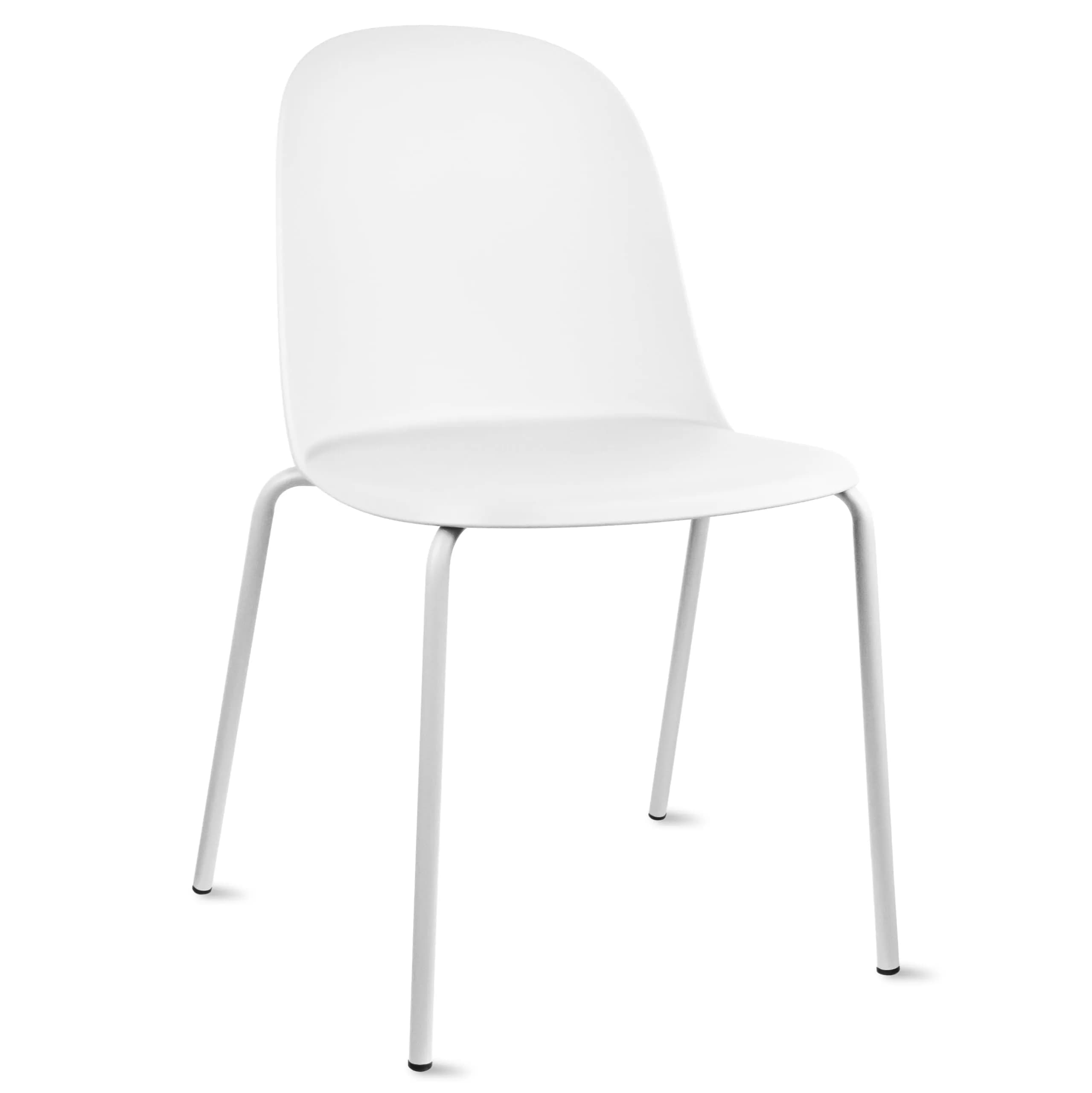 2xhome Modern Stackable Armless Dining Chair | Plastic Shell Seat with Metal Legs | Indoor or Outdoor Use - main product image