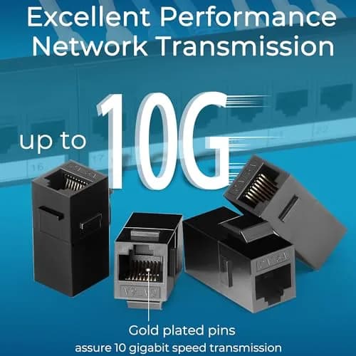 Rapink Patch Panel 24 Port Cat6A 10G Support | Toolless, Pass-Thru, Gold Pins, Removable Back Bar thumbnail 4