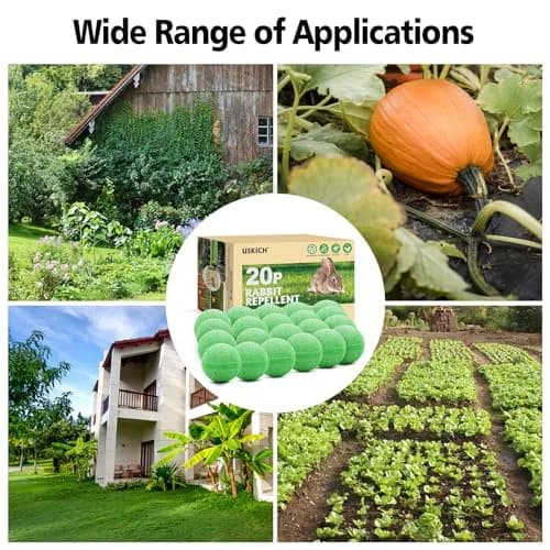 USKICH Natural Peppermint Oil Rabbit Repellent Pellets 20 Pack | 20 Count, 8 Gloves, 10 Mesh Bags thumbnail 7